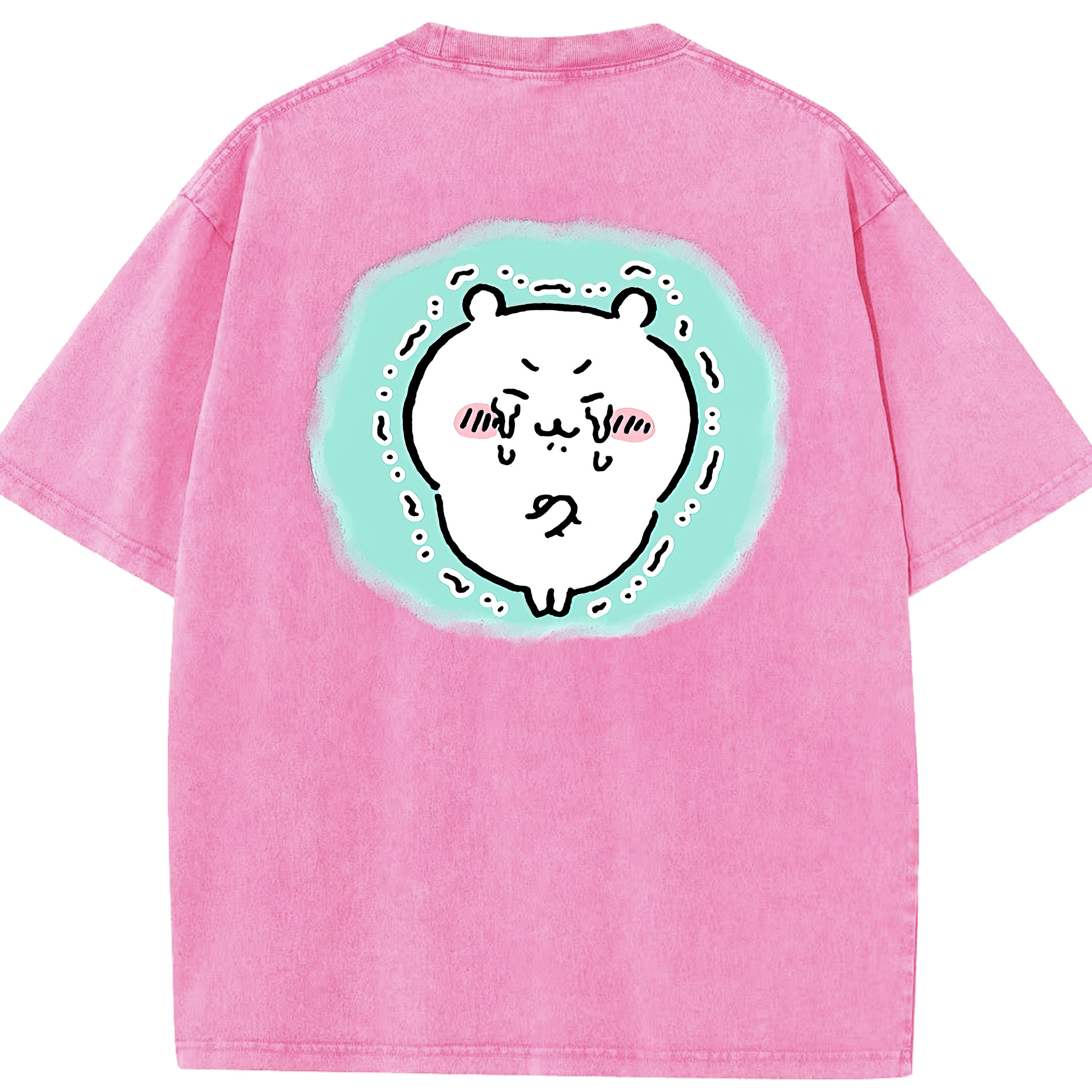 （画像用） ちいかわ ちいかわ Chii-kawa chiikawa 綿100% ヴィンテージ風 半袖Tシャツ（背面プリント）